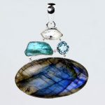 Labradorite, Blue Topaz, Apatite & Herkimer Diamond
