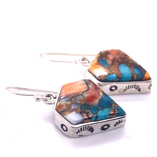 Turquoise Shell Copper Fusion Earrings