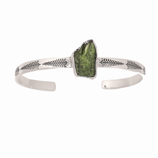 Whispering Willow Wisdom Cuff Bracelet natural gemstone sterling silver jewelry