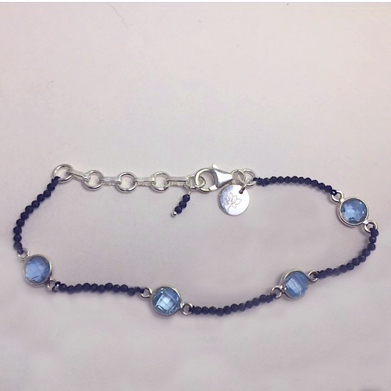 Spinel & Blue Topaz Sassy Bracelet