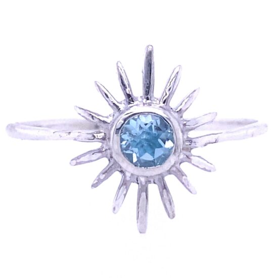 December Blue Topaz Caring Ring buy wholesale jewelry sterling silver
