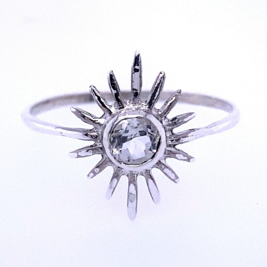 April White Topaz Genuine Ring ethically handcrafted exclusive designs