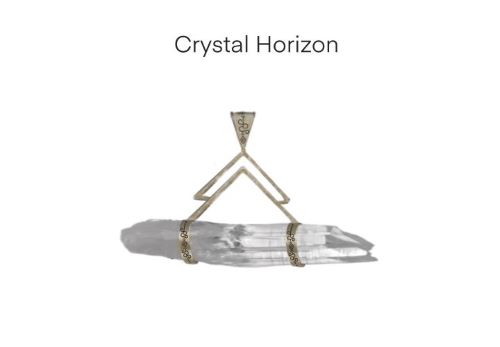 Wholesale Brass and crystal point pendant