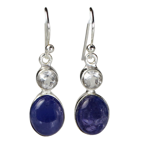 Tanzanite Crystal Earrings luxury exclusive designer jewelry wholesale bulk USA