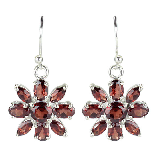 Garnet Flower Petal Earrings jewelry vendor and supplier