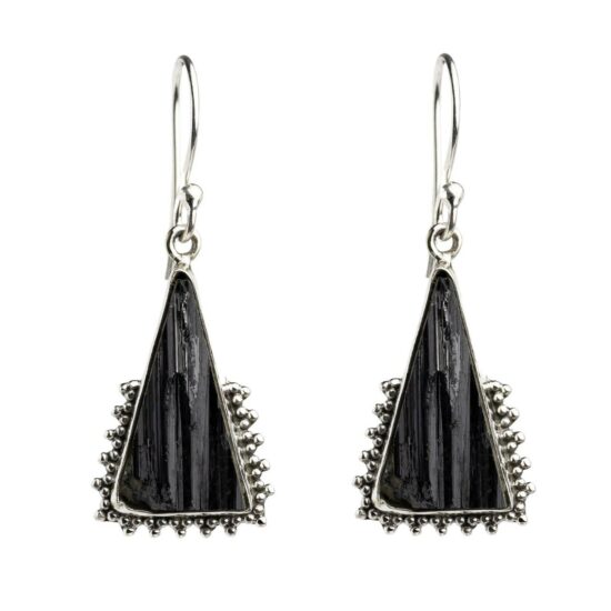 Black Tourmaline Soul Warrior Earrings exclusive designer luxury jewelry wholesaler
