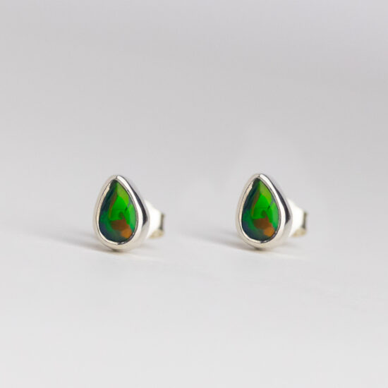 Black Flash Opal Stud Earrings luxury jewelry vendors natural stones