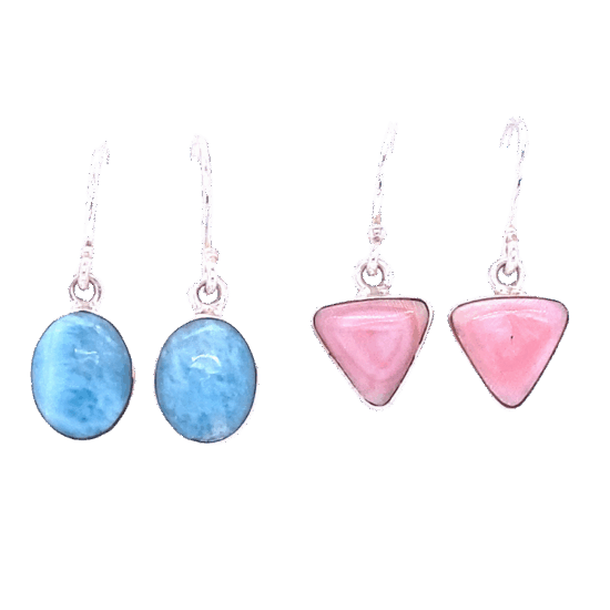 Larimar Conch Earrings 2 Pack