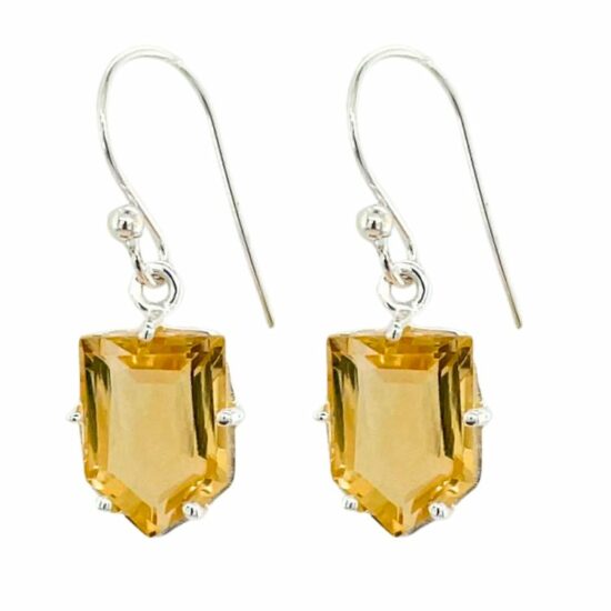 Citrine Free Form Glitz Earrings artisan natural wholesale gemstone jewelry