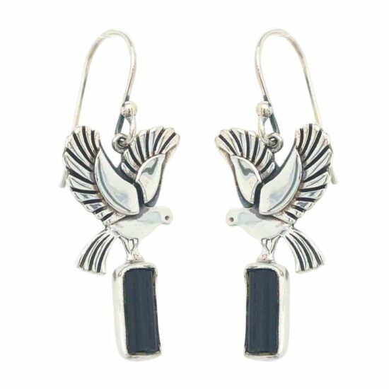 Black Tourmaline Freedom Songbird Earrings jewelry suppliers online new age