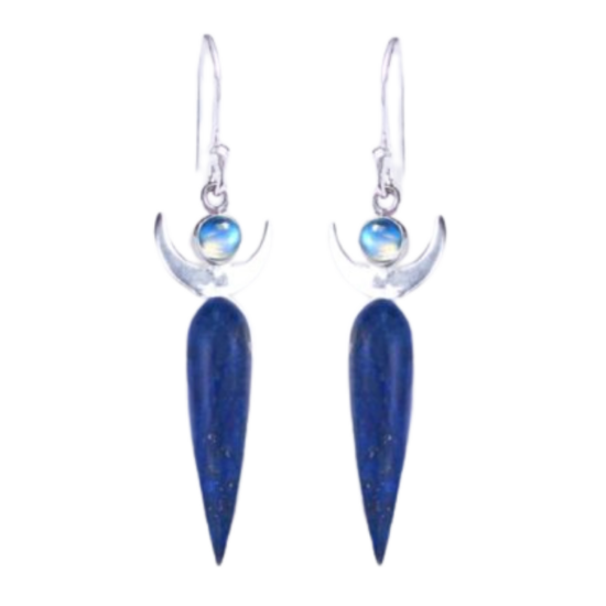 Moon Spirit Earrings unique genuine gemstone wholesale jewelry