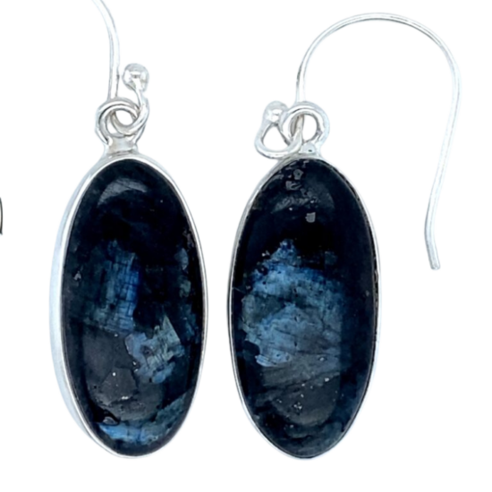 Black Moonstone Night Earrings wholesale genuine natural gemstone jewelry