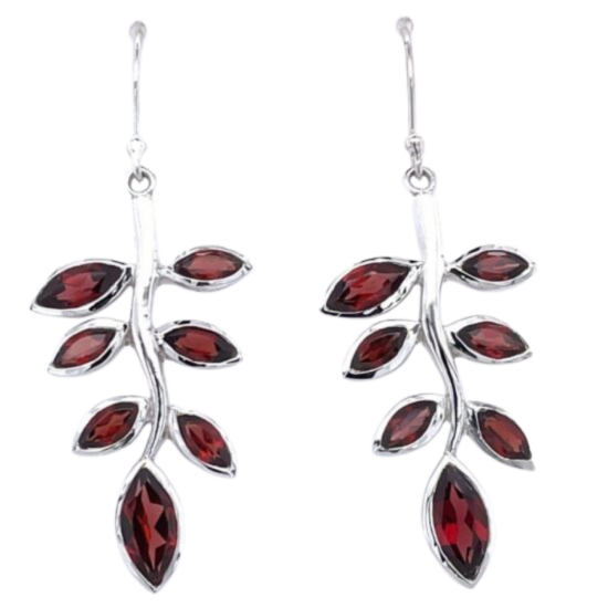 Garnet Glorious Growth Earrings hypoallergenic silver jewelry jewelry vendors