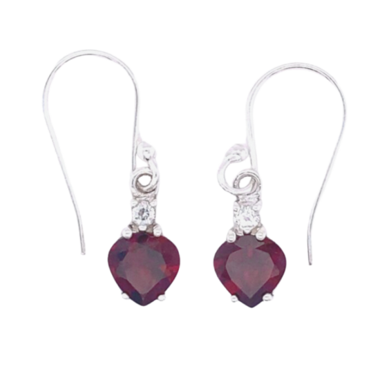 Let It Shine Heart Earrings wholesale sterling silver luscious gemstone jewelry