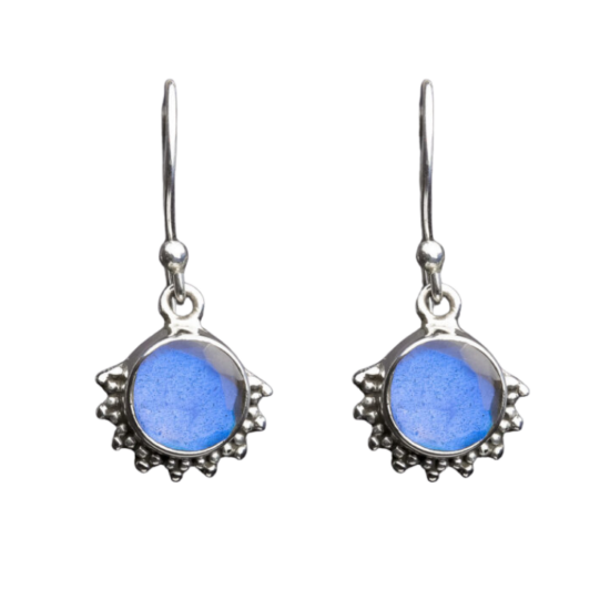 Labradorite Tribal Shine Earrings wholesale sterling silver gemstone jewelry