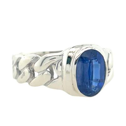 Kyanite Chain Mail Unisex Ring