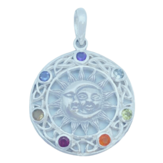 Chakra Brother Sun Sister Moon Pendant