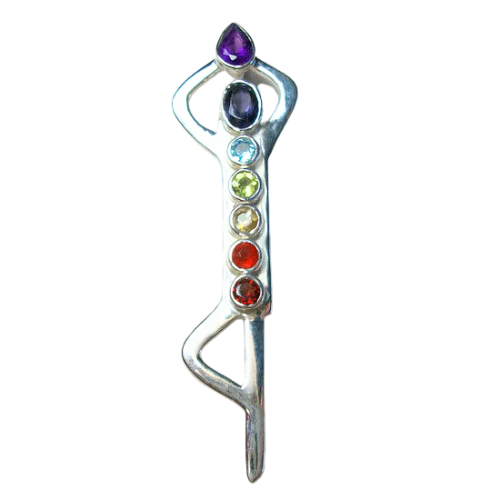 Chakra Yoga Tree Pose Pendant wholesale crystal gemstone suppliers wholesale jewellery