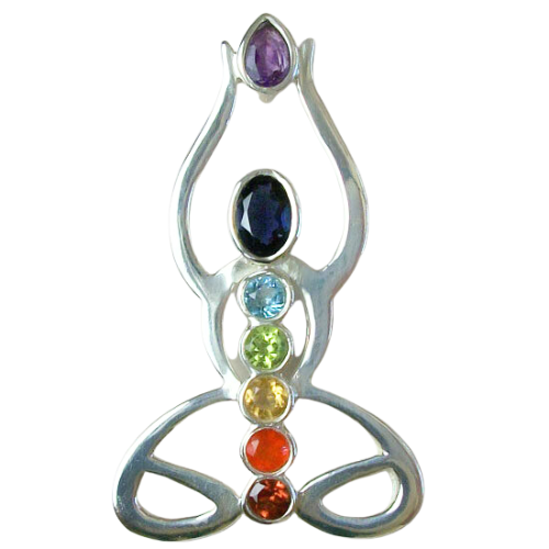Chakra Lotus Yoga Pose Pendant wholesale crystal gemstone suppliers wholesale jewellery