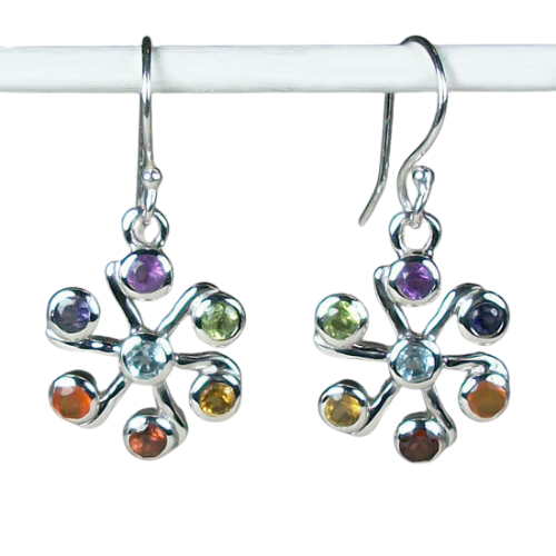 Chakra Jasmine Flower Earrings gemstone jewelry wholesaler jewelry vendors