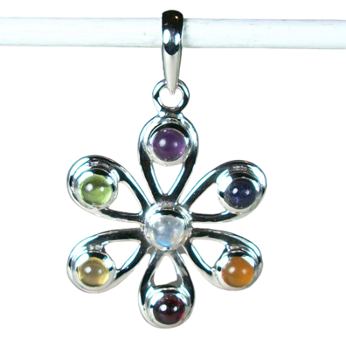 Chakra Flower of Joy Pendant ethically handcrafted exclusive designs fashion jewelry
