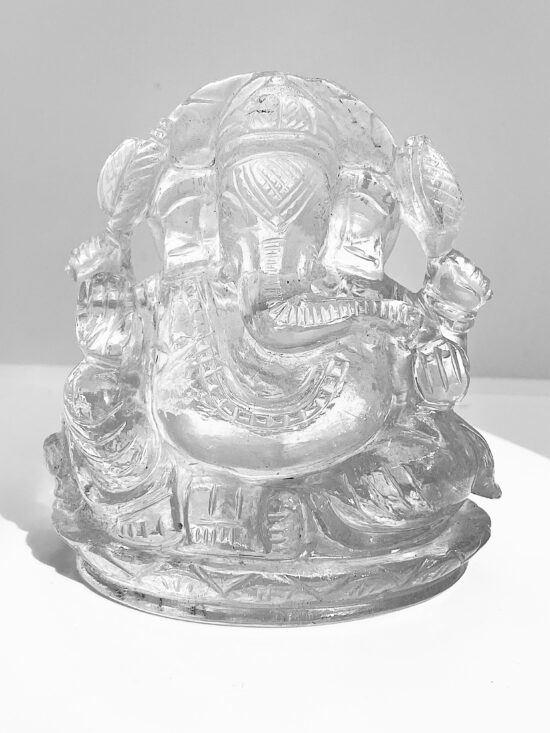 Crystal Quartz Exquisite Hand Carved Ganesh