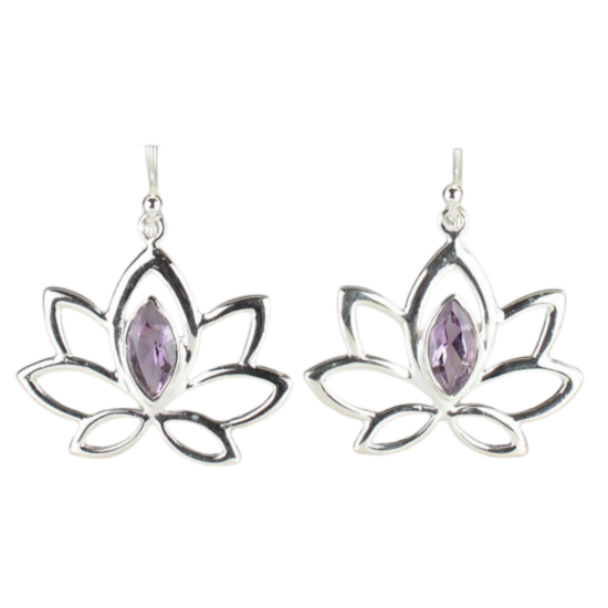 Amethyst Lotus of the Lake Earrings wholesale suppliers for jewelry wholesale vendors jewelry