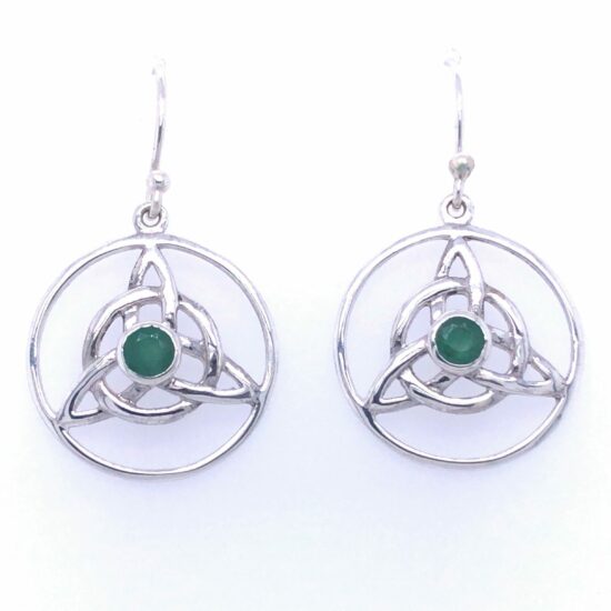 Emerald Celtic Trinity Knot Earrings wholesale jewelry suppliers online