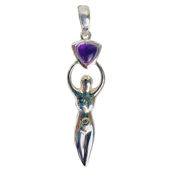 Amethyst Goddess Pendant ethically handcrafted exclusive designs fashion jewelry