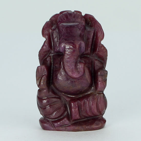 Ruby Hand Carved Ganesh Statue