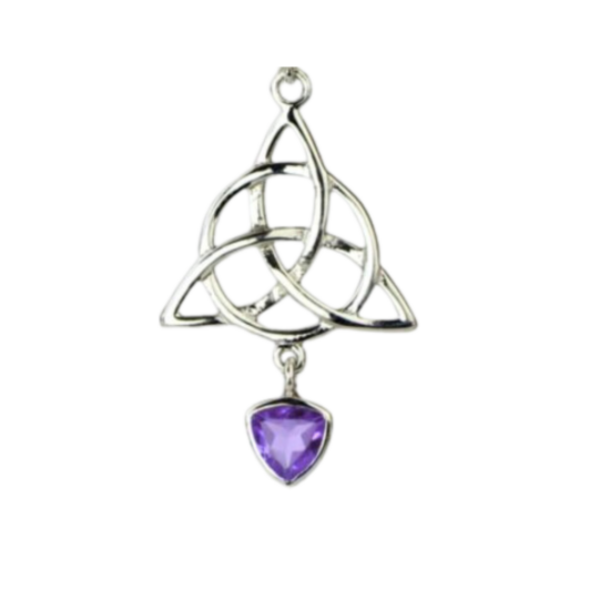 Amethyst Celtic Trinity Knot Circle of Life Pendant wholesale jewelry supply companies