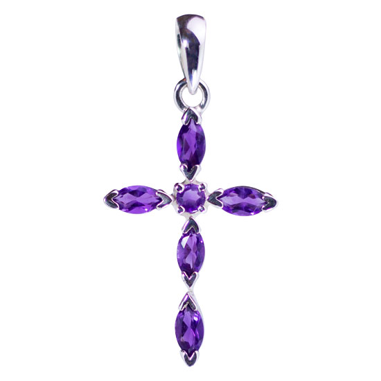 Amethyst Inspiring Cross Pendant buy wholesale jewelry crystal jewelry wholesalers