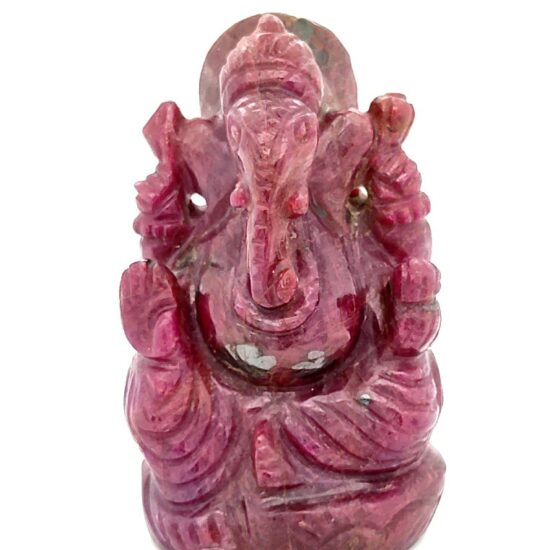 Ruby Smooth Ganesh Statue