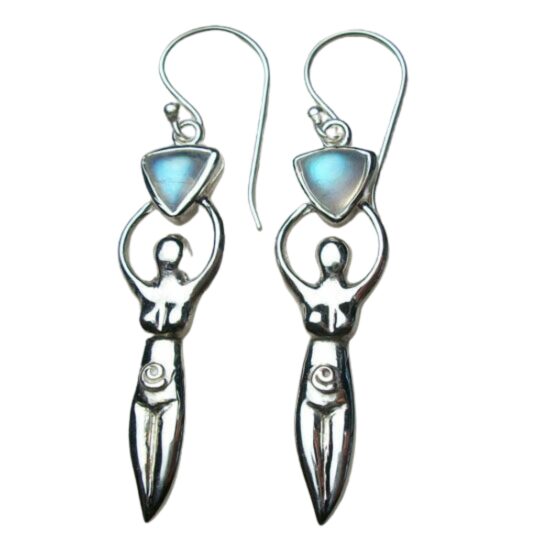 Moonstone Goddess Earrings sterling silver wholesale jewelry supplies