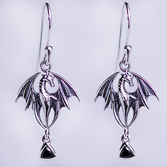 Silver Dragon Magic Earrings