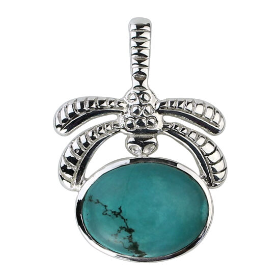 Wholesale Sterling Silver Turquoise Dragonfly Magic Pendant