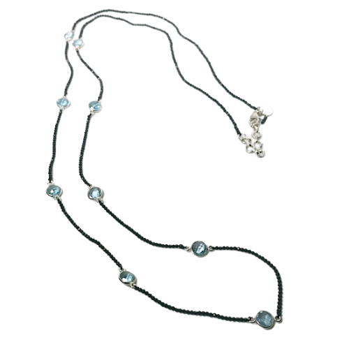 Sassy Spinel Necklace luxury jewelry vendors natural stones blue topaz