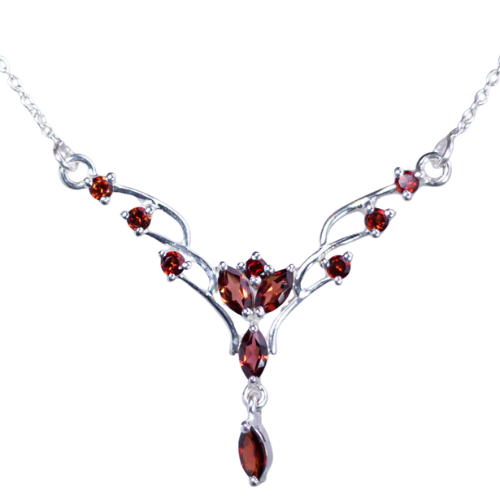 Garnet Dainty Dazzle Necklace luxury jewelry healing gemstones wholesale bulk