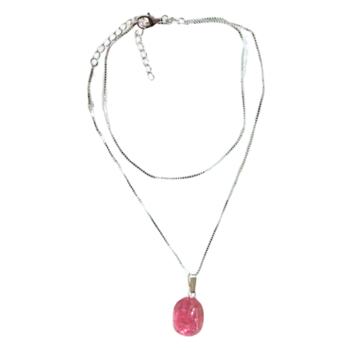 Pink Rubellite Tourmaline Necklace wholesale sterling silver fine jewelry rare
