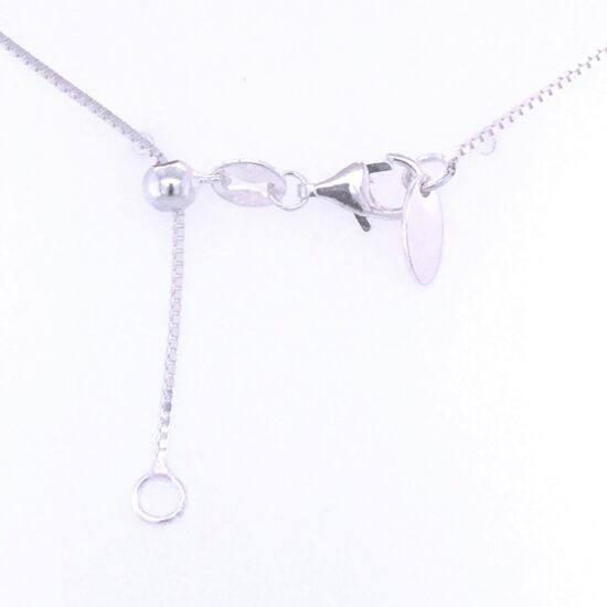 Adjustable Silver Italian Box Chain Necklace 16-18"