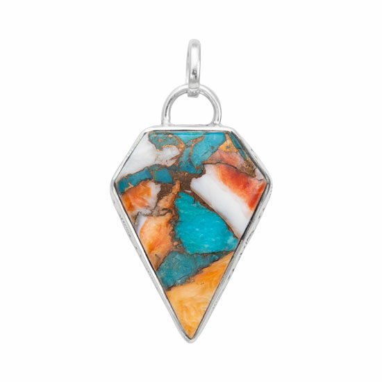 Turquoise Shell Copper Fusion Pendant