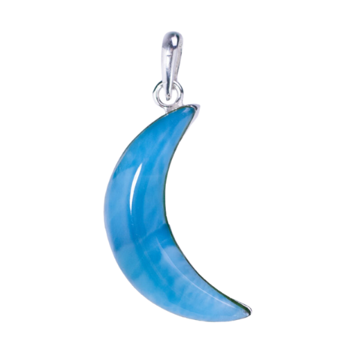 Larimar Crescent Moon Pendant wholesale-only family business USA