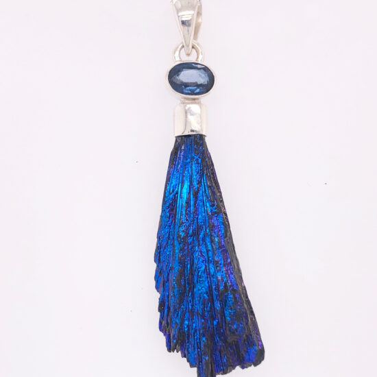 Kyanite Blue Feather Pendant