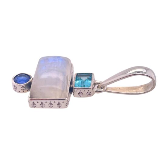 Moonstone Apatite Kyanite Glistening Designer Pendant