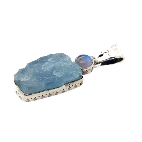 Aquamarine Moonstone True Blue Pendant genuine unique jewelry wholesale suppliers