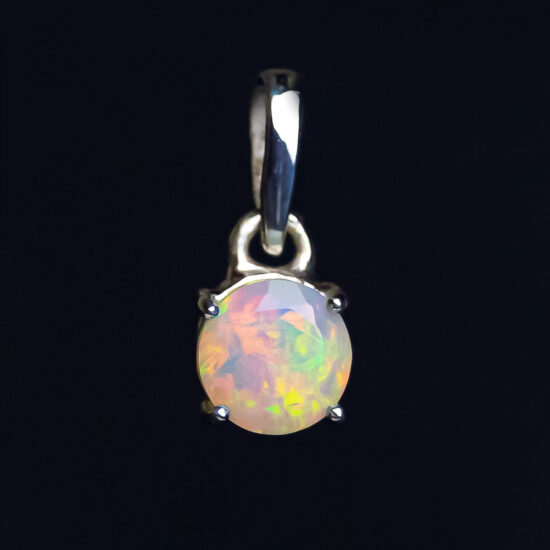 Opal Precious Circle Pendant