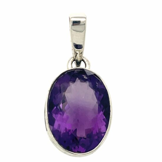 Amethyst Insights Pendant unique wholesale sterling silver gemstone jewelry