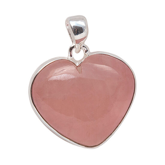 Rose Quartz Pink Heart Pendant