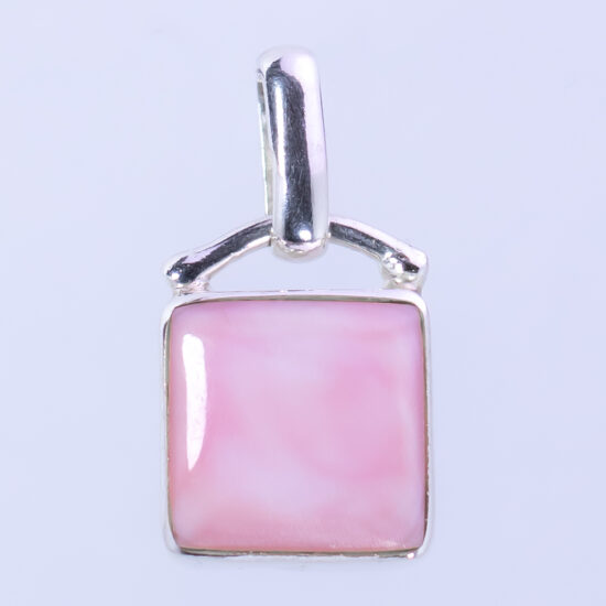 Larimar Pink Conch Reversible Square Pendant