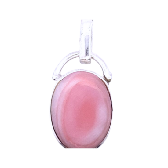 Larimar Pink Conch Reversible Pendant ethically-sourced beautifully handcrafted gemstone jewelry